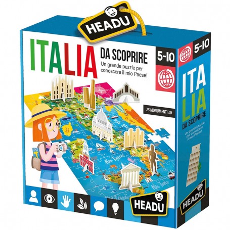 ITALIA DA SCOPRIRE GIOCO EDUCATIVO HEADU IT23110