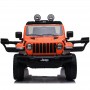 AUTO ELETTRICA PER BAMBINI JEEP WRANGLER RUBICON ARANCIONE CON RADIOCOMANDO 12V DASHBOARD E LED BCR