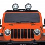 AUTO ELETTRICA PER BAMBINI JEEP WRANGLER RUBICON ARANCIONE CON RADIOCOMANDO 12V DASHBOARD E LED BCR