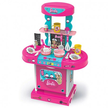 CUCINA DI BARBIE 2 IN 1 CON LUCI E SUONI 15 ACCESSORI BARBIE MATTEL 2104