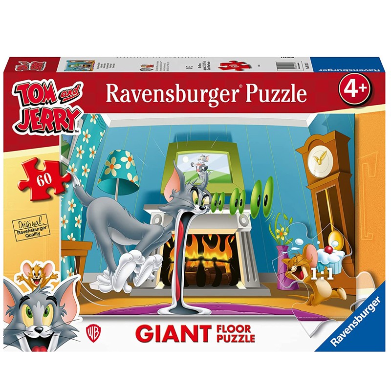 PUZZLE DA PAVIMENTO 60 PZ TOM E JERRY RAVENSBURGER 031283