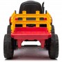 TRATTORE ELETTRICO PER BAMBINI CON RIMORCHIO, LUCI E SUONI ROSSO BABY CAR 611